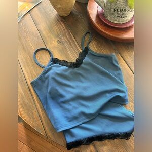 Cute PJ set, Strap shirt and shorts